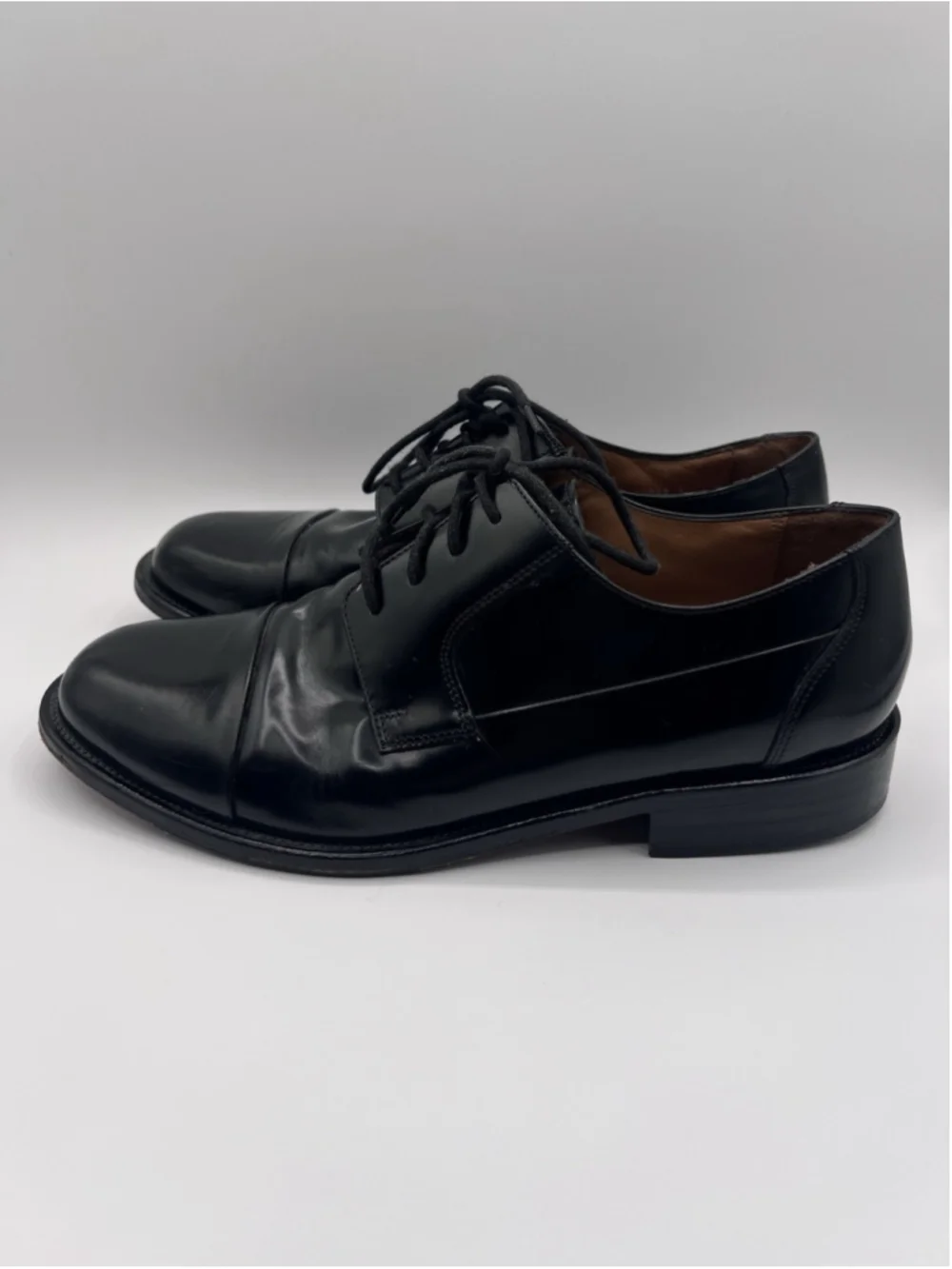 Bostonian Oxford Dress Shoes Black Leather 25030 06023 Men’s Size 8.5